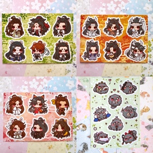 Mxtx WangXian BingQiu HuaLian Vinyl Sticker Sheet Mdzs Tgcf Svss