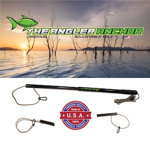 Fishing Boat Anchor and Kayak Accessory - Securely Attach to Tree Stumps, Tree Branches Above or Below Water Level- The Angler Anchor