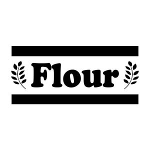 Flour Canister Label Vinyl Decal Sticker
