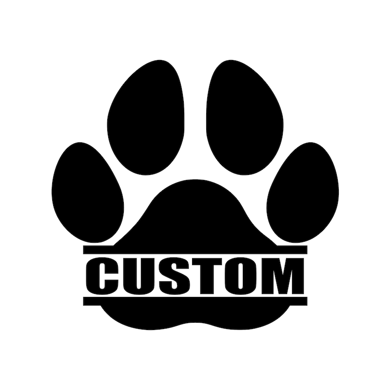 Vinyi Label Pawprint Vinyl Sticker Name - Etsy