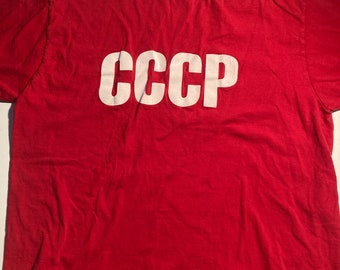 Vintage 1980s USSR CCCP T Shirt Red