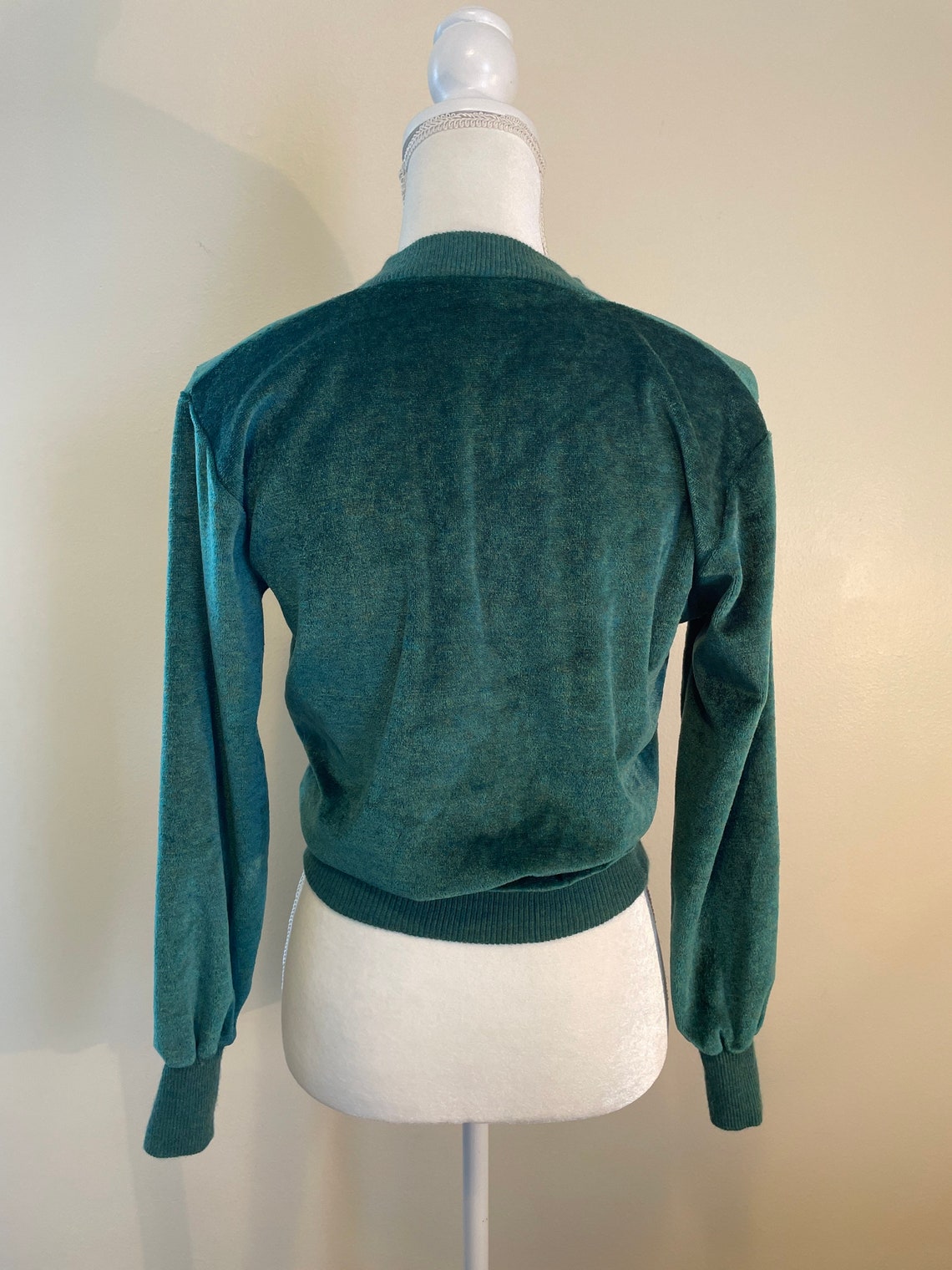velour v neck sweater