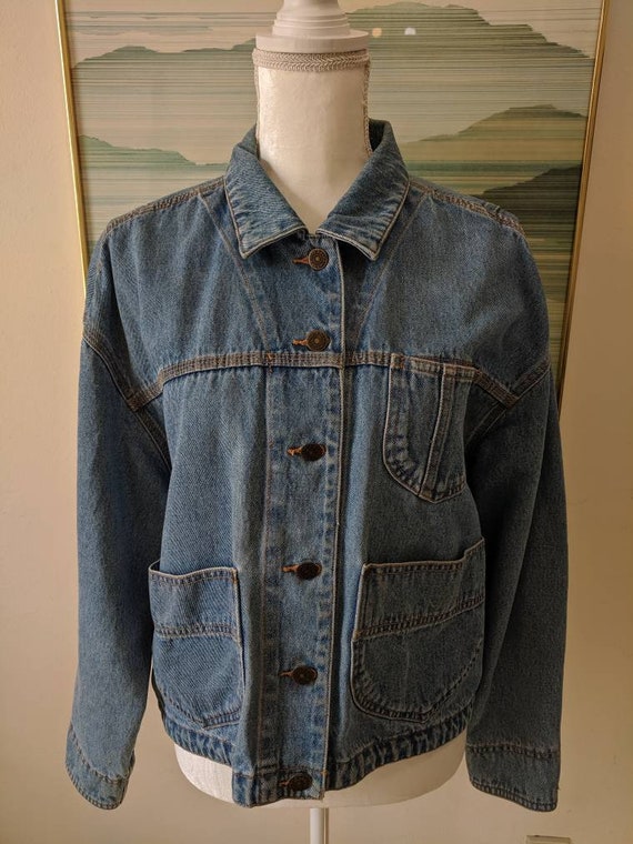 eddie bauer jean jacket vintage