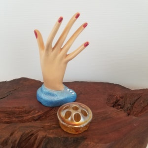 Hand Shaped Ceramic Ring Holder