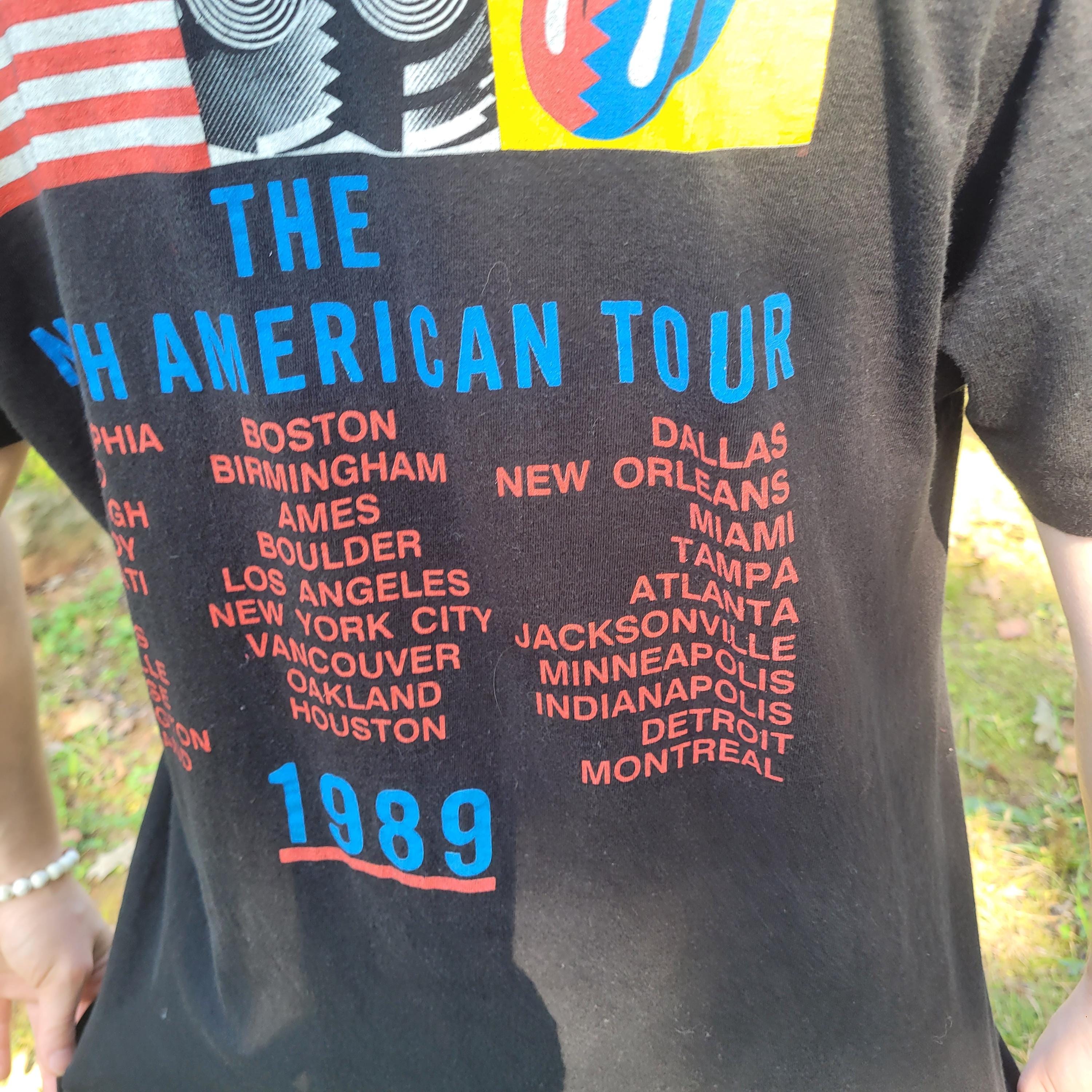 Vintage Rolling Stones 1989 T-shirt: 1989 North American Tour