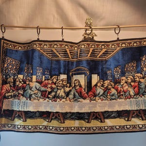 Vintage Last Supper Tapestry Wall Hanging,  Religious Carpet Tapestry Christian Decor