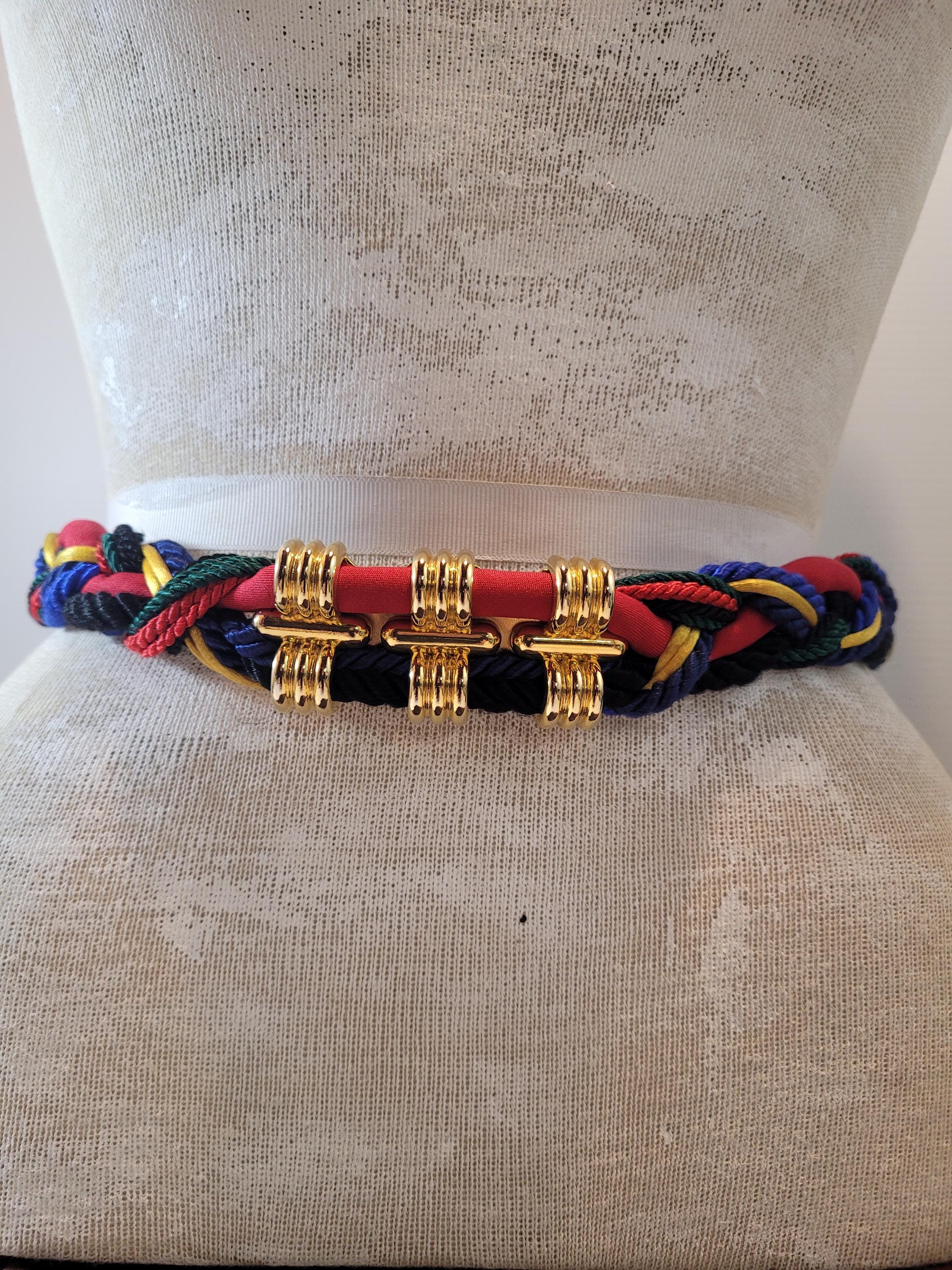 Vintage 1980s Ginnie Johansen Women Statement Belt S/M Red Blue Multi Patterned Ginnie Johansen Belt - Etsy main image 2