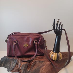 Bolso de hombro vintage de piel Etiene Aigner con forro firmado y asa superior