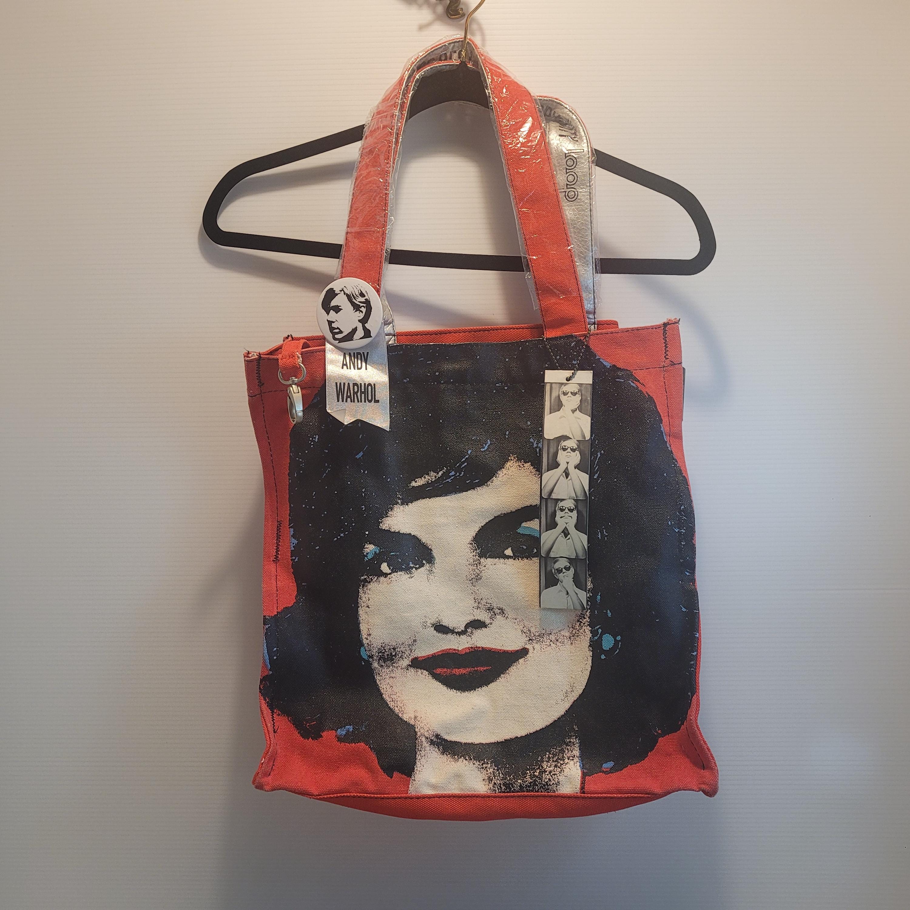Jackie O Andy Warhol Loop Tote Bag, Pop Art Artist Jackie O Face