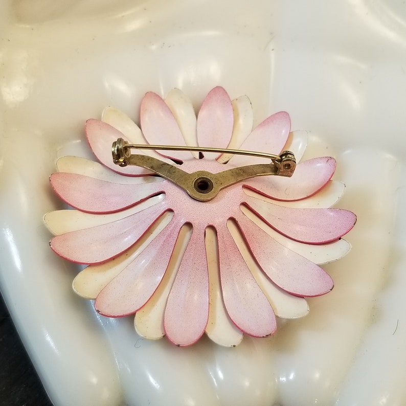 Bold 1970s Patriotic Brooch Patriotic Floral Brooch Holiday Jewelry Red White Blue Flower Brooch 4th of July Jewelry Patriotic Pin