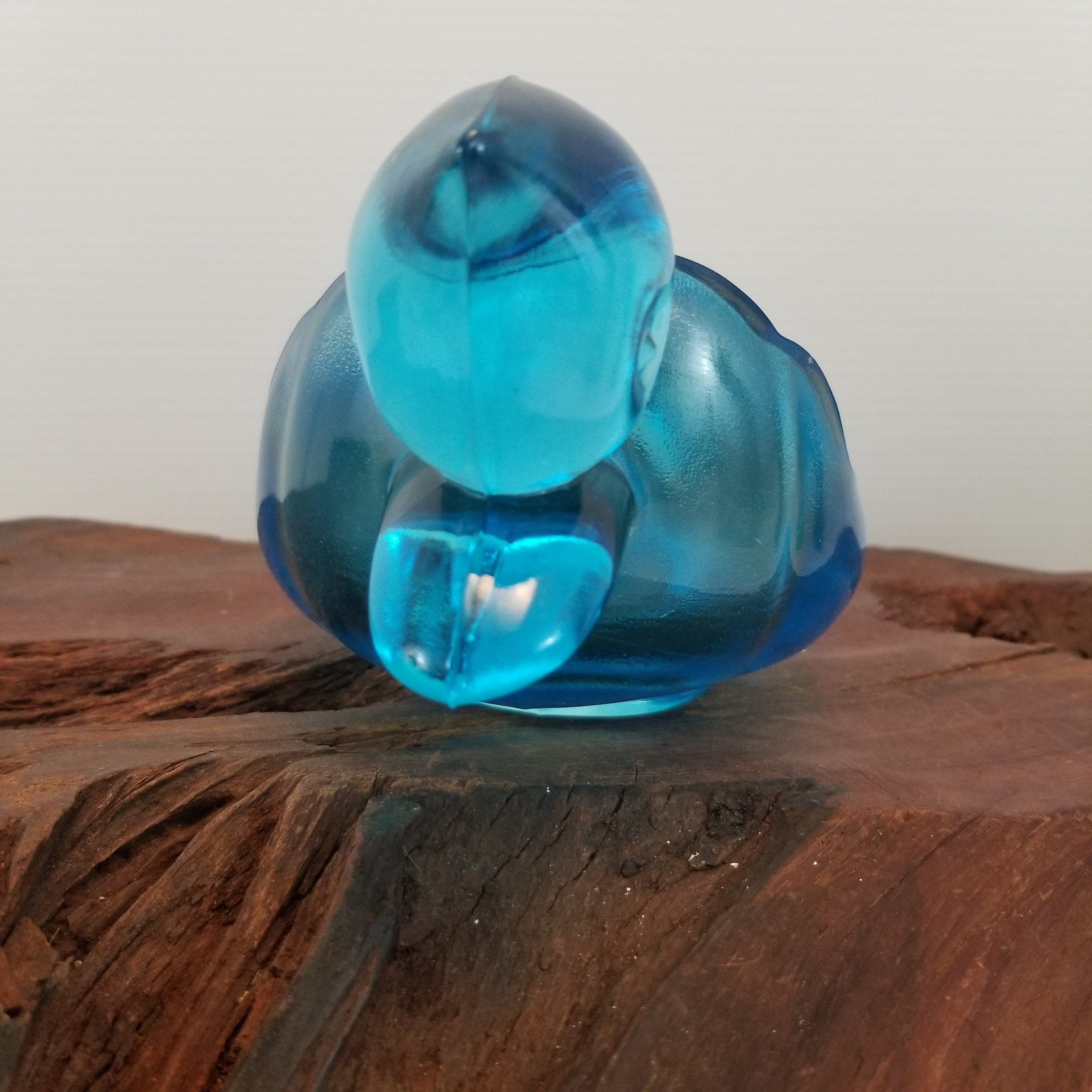 Vintage Blue Glass Duck Cigar Ashtray Thick Glass Tiara Etsy