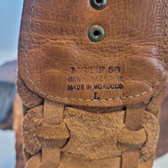 Vintage Leather Braided Wide Corset Belt - image 8