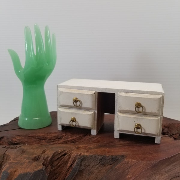 Vintage Miniature Dresser Jewelry Box, Vintage 4 Drawer Jewelry Storage Box, Barbie Doll Dresser