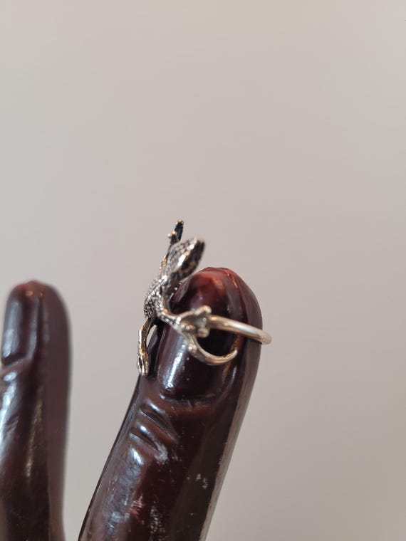 Sterling Silver Lizard Wrap Ring - Southwest Styl… - image 3