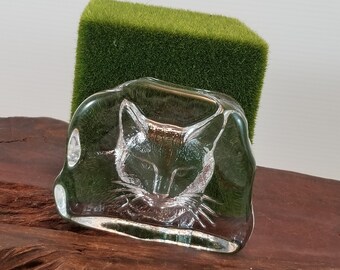 Cat Lead Glass Repose Paperweight