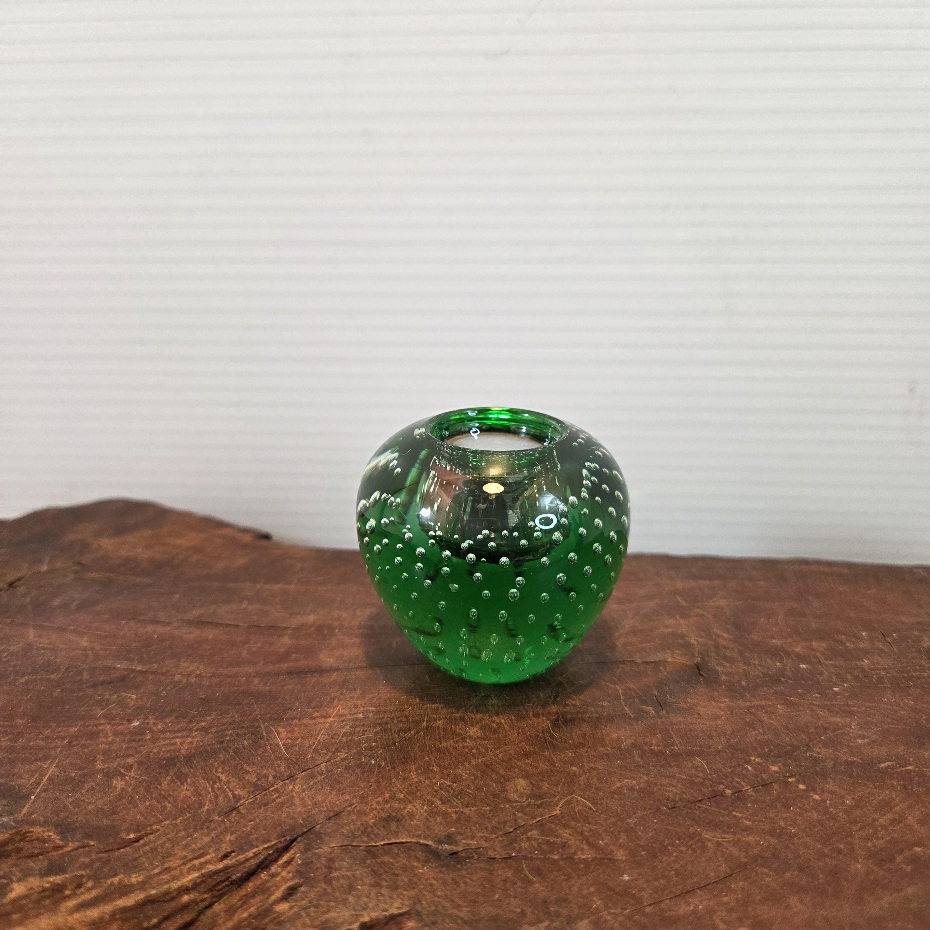 Vintage Kosta Boda Green Glass Bubble Candle Holder, MCM 1960s - Etsy