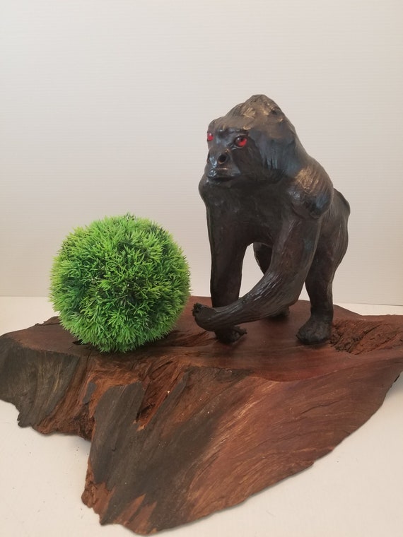 Gorilla Figure 11 1/2 Tall Made of Leather - Etsy