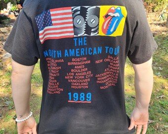 Vintage Rolling Stones 1989 T-shirt: 1989 North American Tour