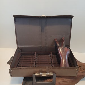 Vintage 24 Cassette Case Brown Vinyl