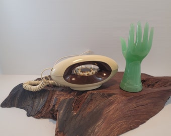 Mid Century Genie Telephone Push Button Phone Phone , Two Tone Genie Telephone