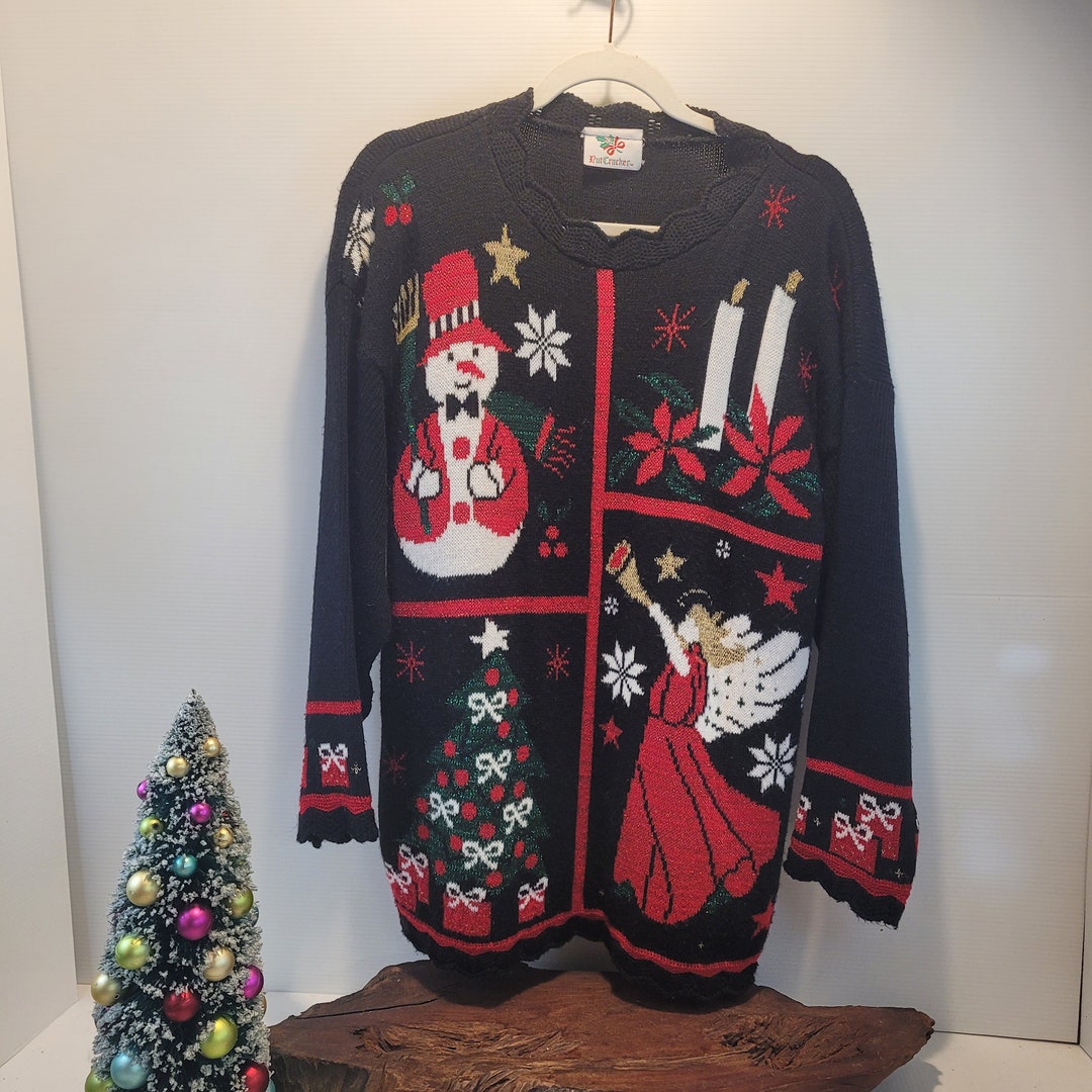 80s Ugly Christmas Sweater Vintage Nutcracker Christmas Sweater