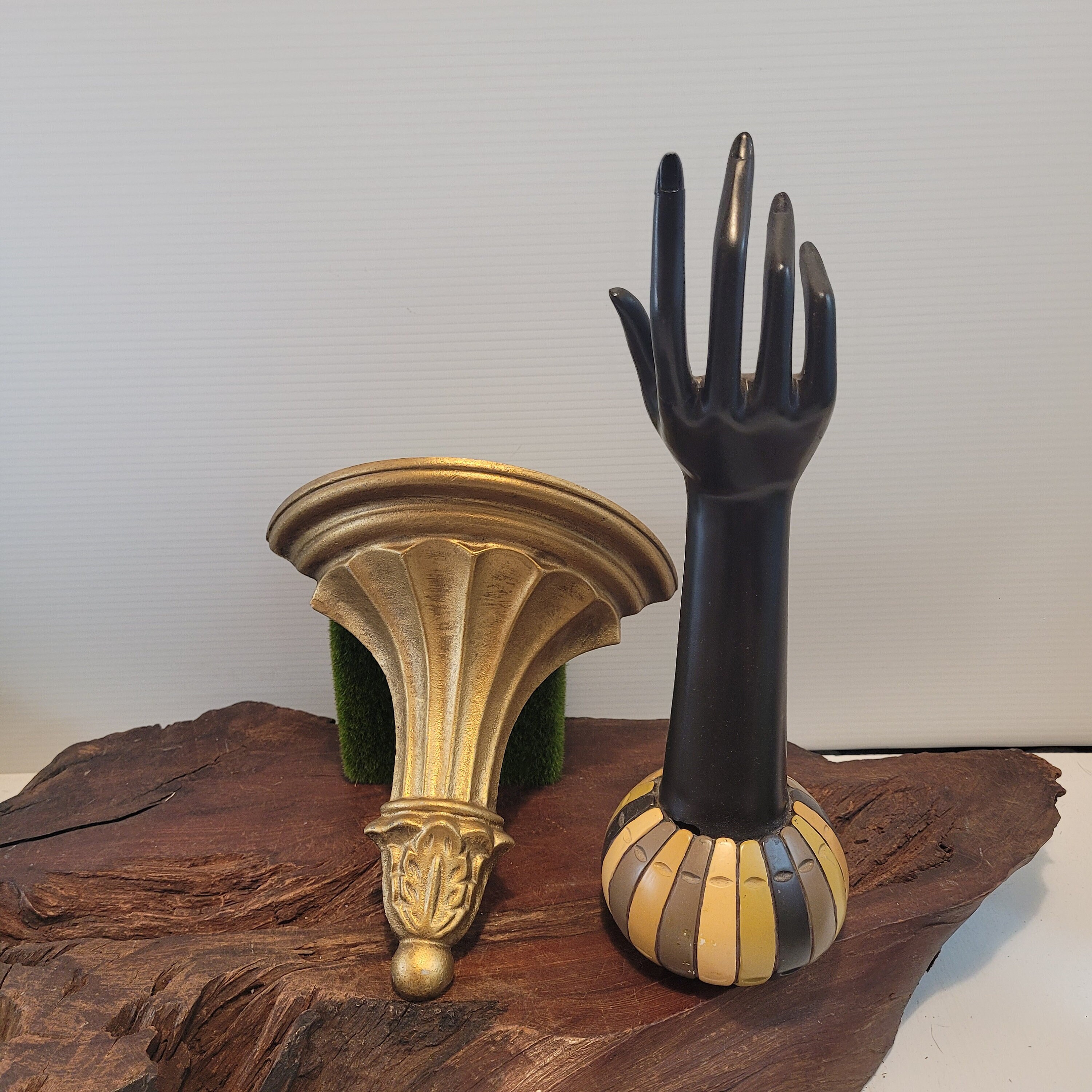 Vintage Antique Gold Sconce, Hollywood Regency Gold Sconce, Vintage Cast Aluminum Antique Gold Sconce