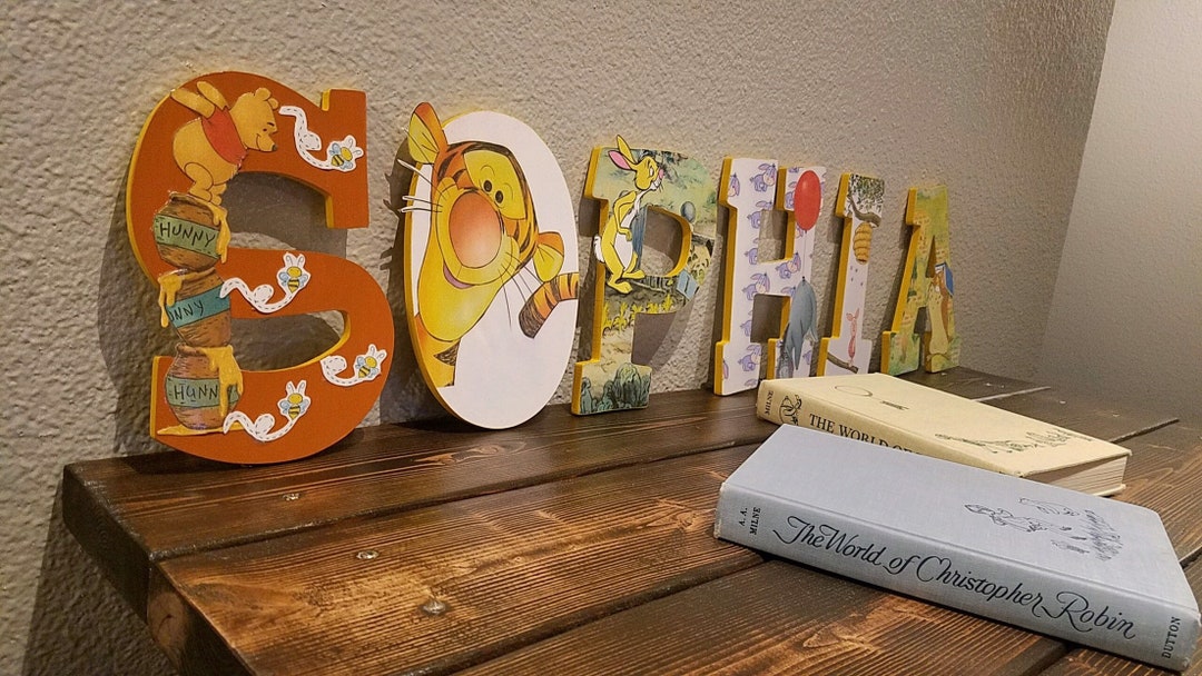 Winnie Lettering Winnie the Pooh Lettering (pricing per Letter) - Etsy