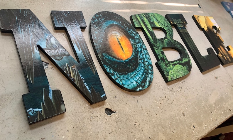 jurassic park nursery letters etsy
