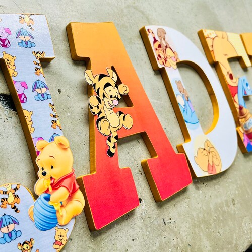 Baby Pooh Bear Nursery Letters Etsy
