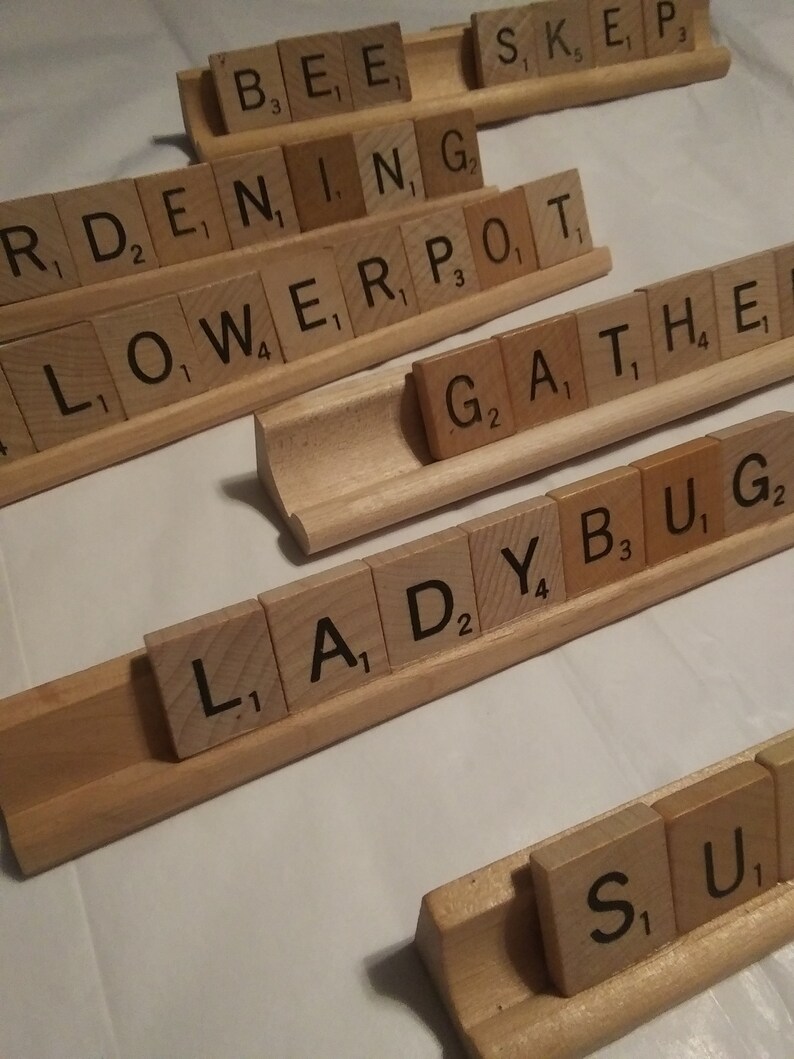 Scrabble Tile Word on Holder. Home Decor. Etsy