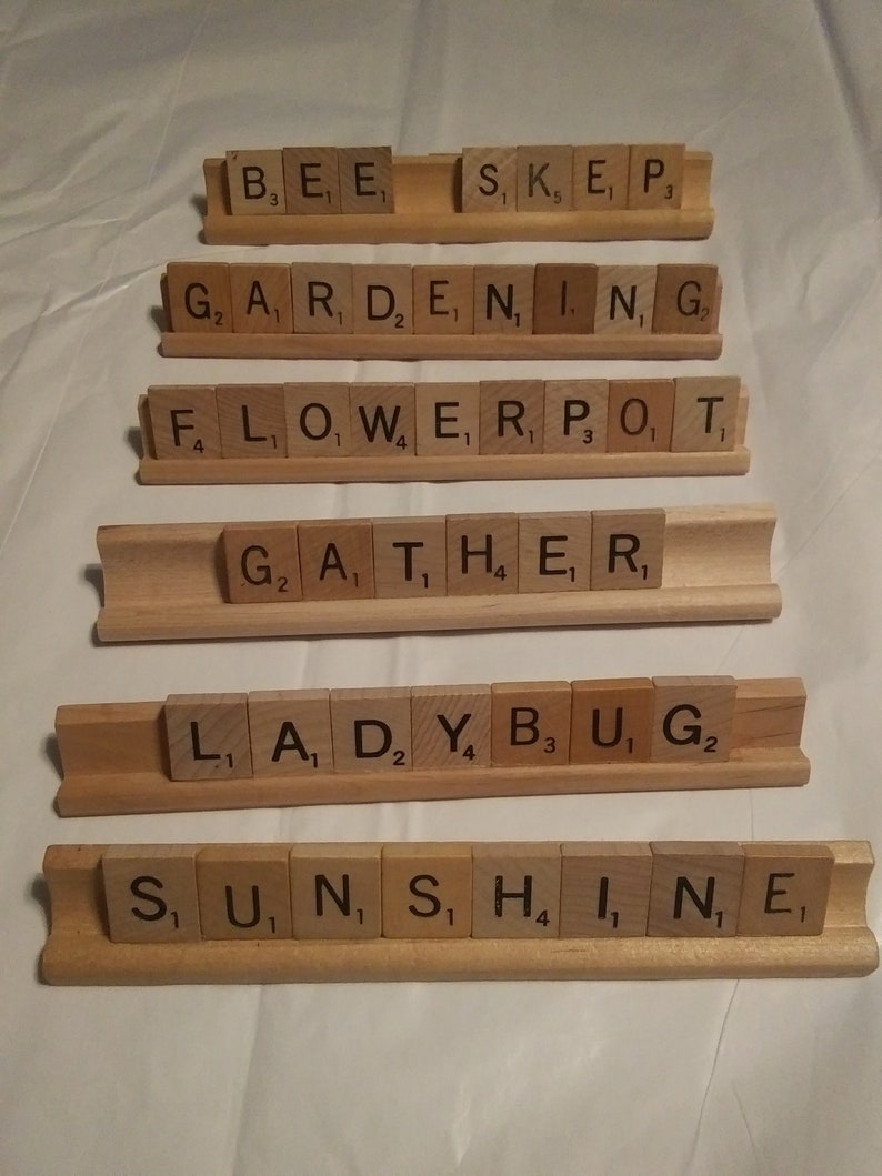 Scrabble Tile Word on Holder. Home Decor. Etsy