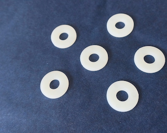 ACC - 6 Nylon Washers - Replacement for our Small Looms - Keep tension pegs from making marks - Other uses as well