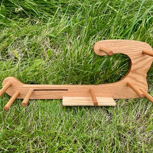 LOOM-The Harp - Large Inkle Weaving Loom Made of Durable Hardwood Makes 6.5 foot Long Band Lap Table Card Tablet With Shuttle