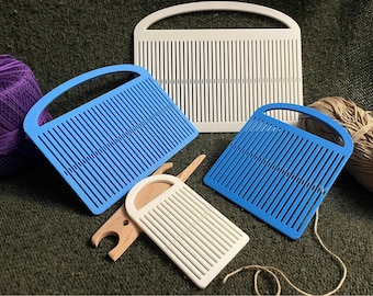TOOL- Rigid Heddle with Handle-Plastic floating 10 dent  heddle available in 4 sizes and colors!  Great for small looms or backstrap weaving