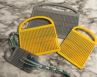 TOOL- Double Hole Rigid Heddle with Handle- For creating Pickup Patterns-Plastic floating 10 dent heddle available in 4 sizes!