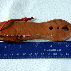 TOOL-Handled Diz with Threader for Creating Roving for Spinning Available in 3 Different Beautiful Hardwoods image 5