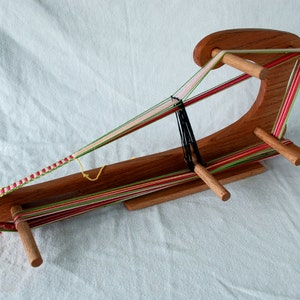 The Harp - Large Inkle Weaving Loom Made of Durable Hardwood Makes 6.5 foot Long Band Lap Table Card Tablet With Shuttle