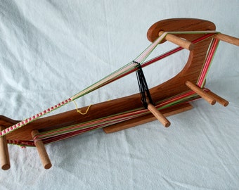 The Harp - Large Inkle Weaving Loom Made of Durable Hardwood Makes 6.5 foot Long Band Lap Table Card Tablet With Shuttle