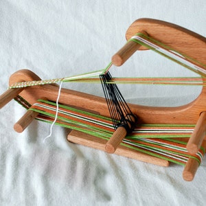 LOOM-The Minstrel - Inkle Small Travel Sized Weaving Loom-Makes 5 foot Band Lap Table Card Tablet With Shuttle