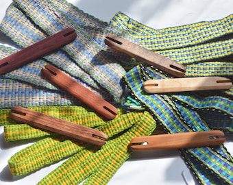 SHUTTLE-Guppy Smaller Stick Shuttle in Multiple Exotic Hardwoods for Delicate Small Sheds on Inkle, Card, Tablet, Tapestry, Peg, Small Looms