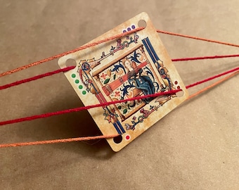 CARDS-Illuminated Weaver-Set of 24 Small Weaving Cards-Original Design for Card Tablet Weaving-4 Holes Square-2 Sided Cardstock UV Coated