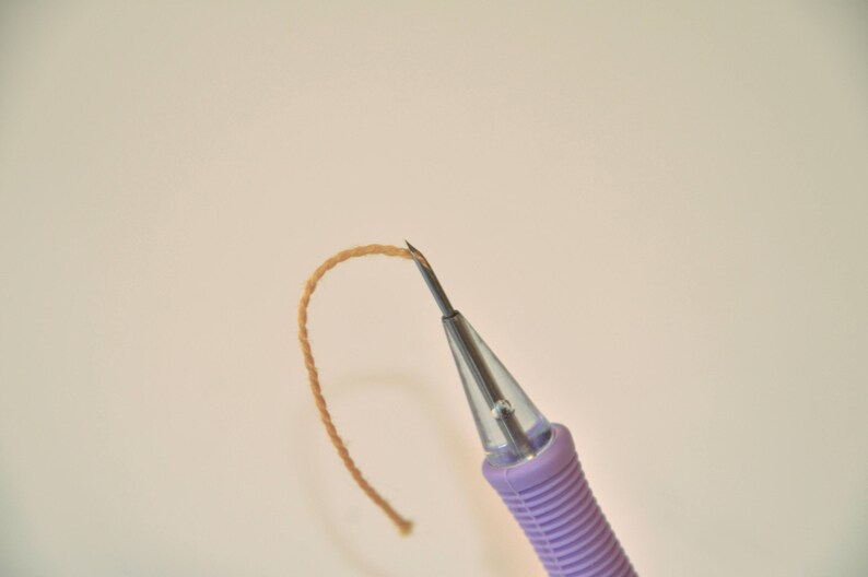 Easy to Use Looks Like Embrodiery Punch Needle Tool with Included Threader For Fine Detail and Designs