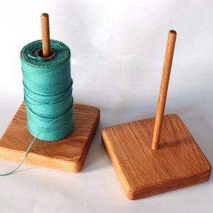 HOLDER-Single Spool Cone Rack-Handmade of Durable Hardwood for Yarn, Warp or Twine-Great for Weaving Knitting Crochet Fiber Arts