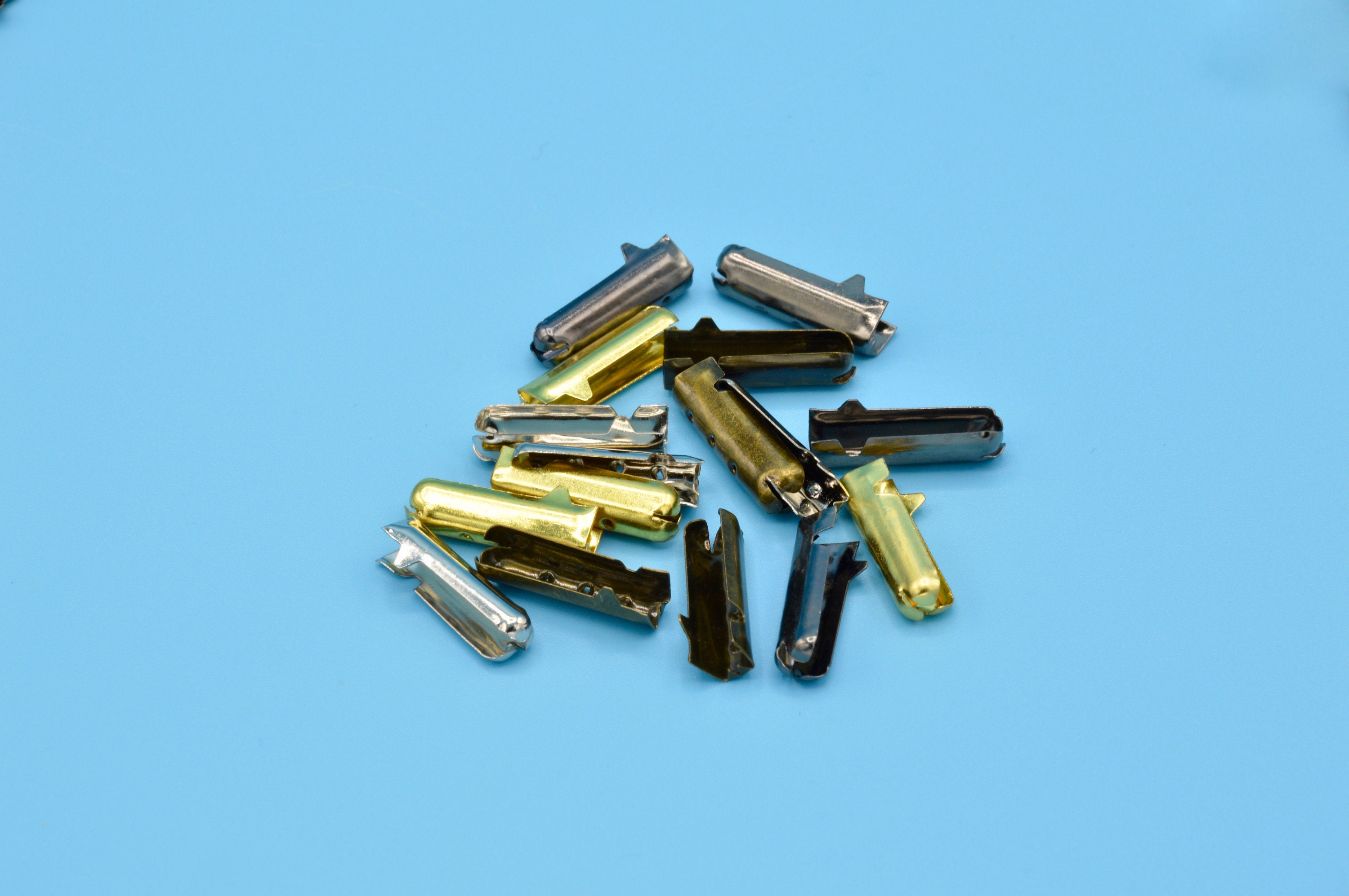 Aglet Shoelace End Caps- Metal 4 Colors - Enough for 4 Sets