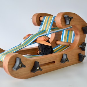 Concertina Double Sided Loom Kit- Two Sizes -Great for Inkle Card Rigid Heddle and Tapestry Weaving- Available in Beautiful Cherry Hardwood