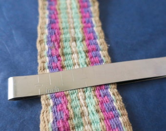 ACC-Band Guide/Ruler - For keeping track of your weaving edges - Easy to use for inkle card band weaving on small looms