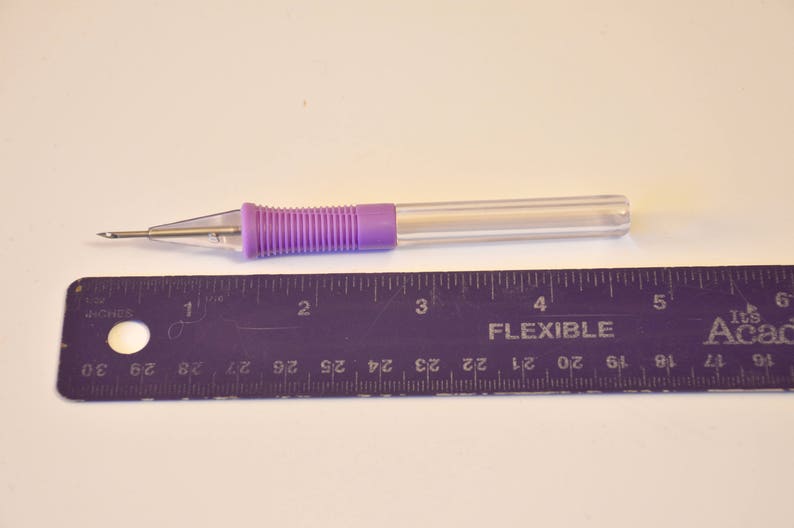 Easy to Use Looks Like Embrodiery Punch Needle Tool with Included Threader For Fine Detail and Designs