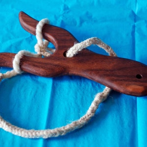 TOOL-Beautiful Hardwood Lucet in two sizes for Cord Making the Viking Medieval Way-Beautiful Cherry or Walnut-Great for Kids image 4