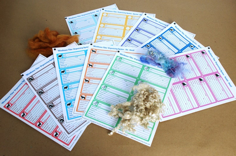 KIT-Mix and Match Sheets of Fiber Art Organization Sticker Tags 2 sizes-12 varieties Great Identifying Label Storage Catalog Fleece Yarn Dye image 1