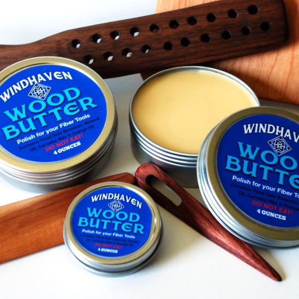 TOOL-Windhaven Wood Butter Wax Blend - Wooden Fiber Tool Conditioner - Sealer Finisher Food Safe Natural Bee Carnauba Wax Mineral Orange Oil